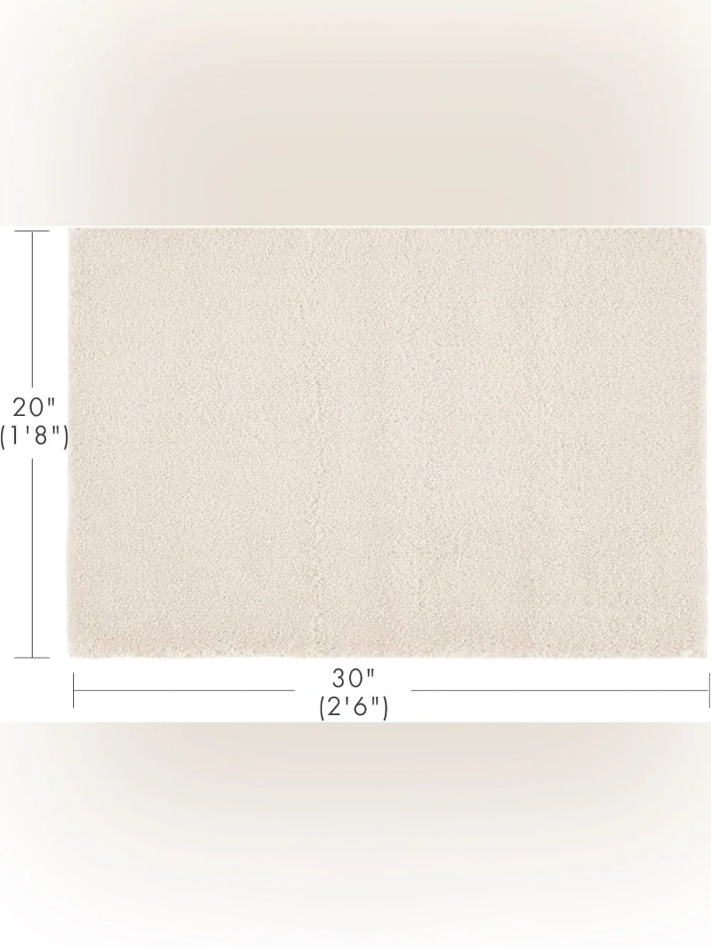 Madison Park Marshmallow Super Soft & Absorbent Bath Rug, 20 x 30, Natural
